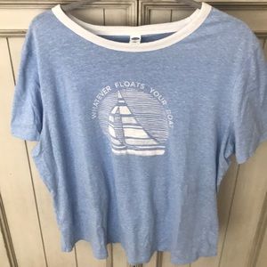 Women’s Blue & White Old Navy Tshirt, XXL